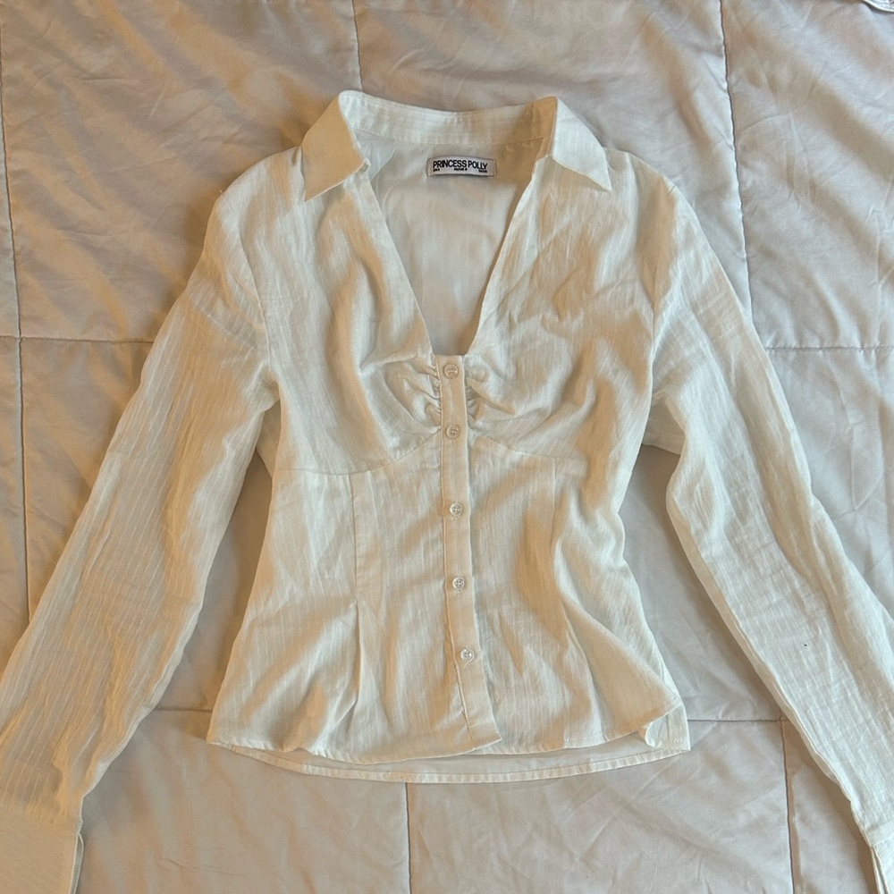 SOLD Princess Polly Top - Elowenn Long Sleeve Button up  Top